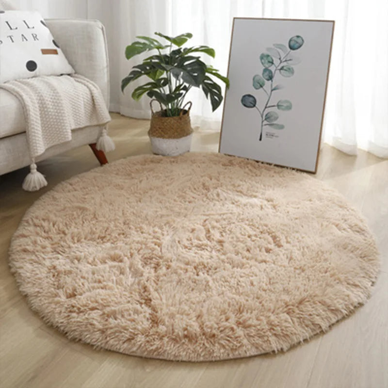 Tapis Rond Moelleux - Décoration Chambre Cosy