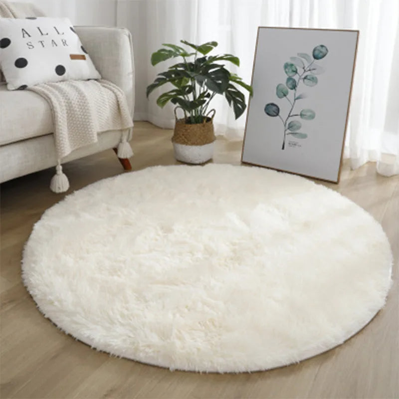 Tapis Rond Moelleux - Décoration Chambre Cosy