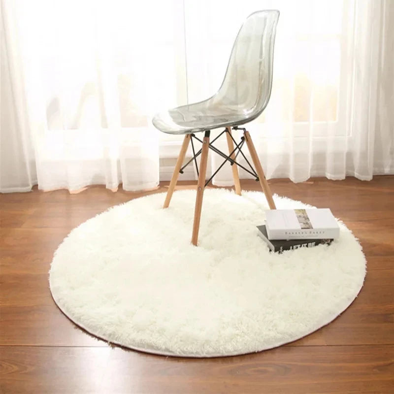 Tapis Rond Moelleux - Décoration Chambre Cosy