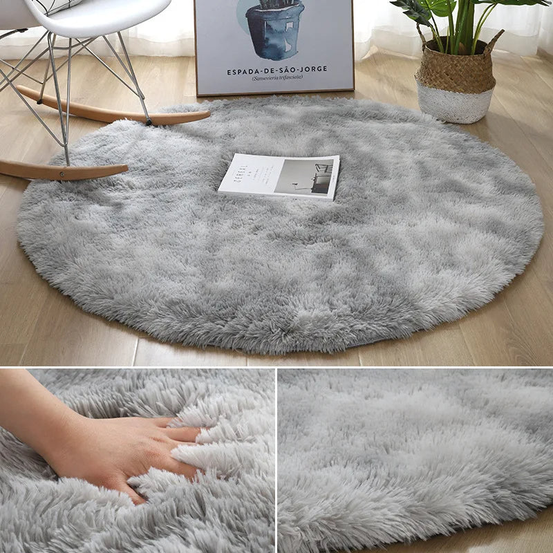 Tapis Rond Moelleux - Décoration Chambre Cosy
