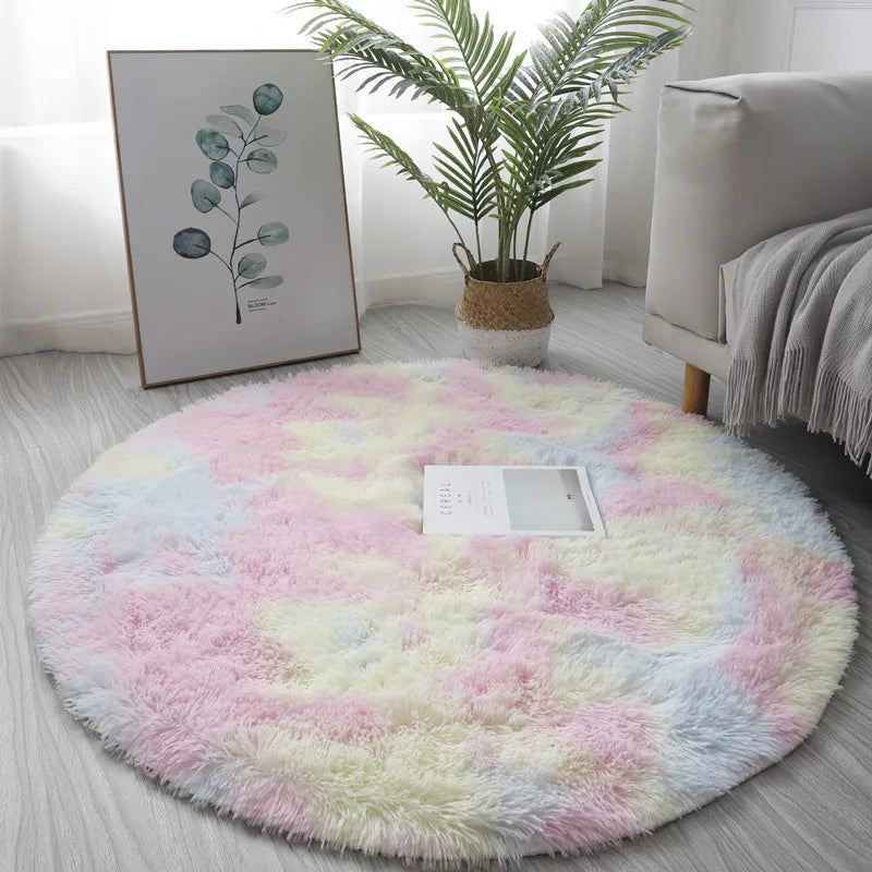 Tapis Rond Moelleux - Décoration Chambre Cosy