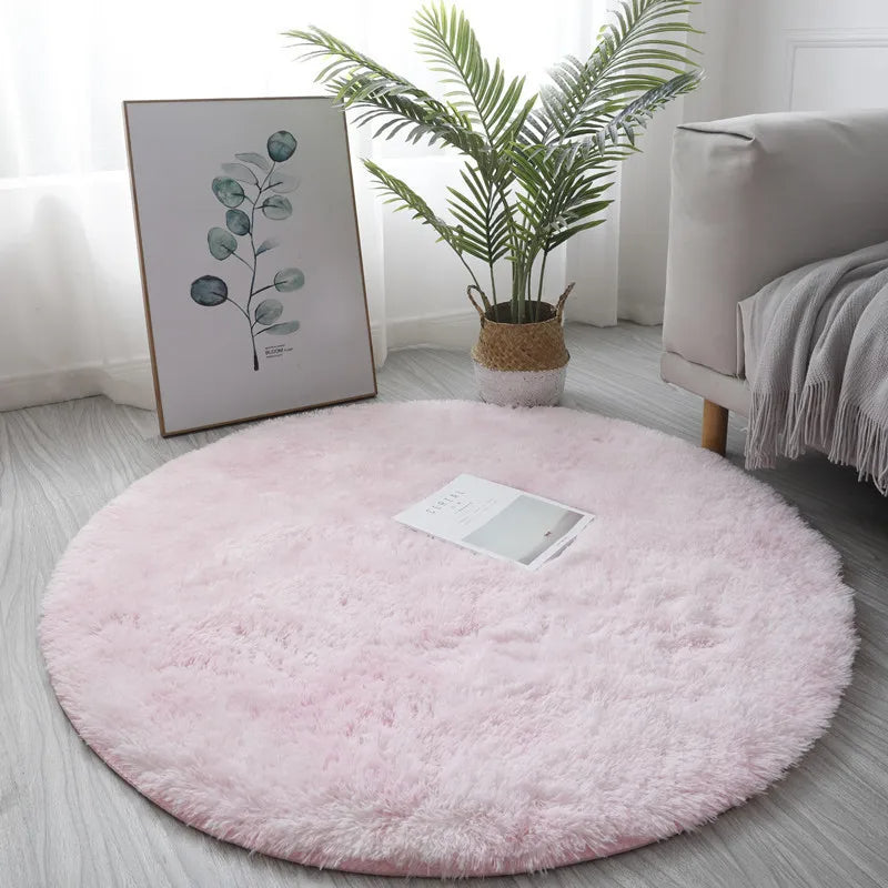 Tapis Rond Moelleux - Décoration Chambre Cosy